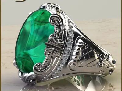 Mens ring STL 3D print model