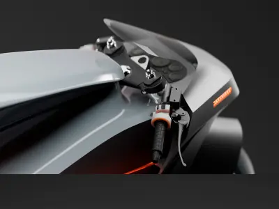 Futuristic Electric Hyper Motorcycle  3D model