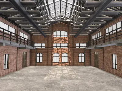 Factory Low-poly 3D model