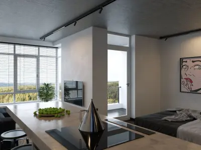 RG interior 001 Low-poly 3D model