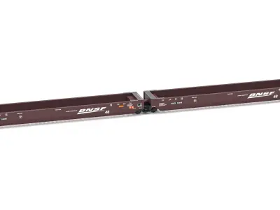 Double Stack Railcar BNSF 3D model