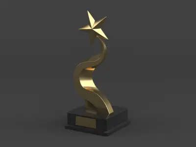 Gold Trophy Cups 3D model purchase