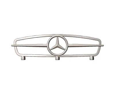 Open Mercedes Benz 300SL gullwing grille sculpture desk ornament 3D print model