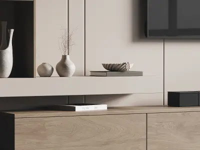 Tv wall 195 3D model