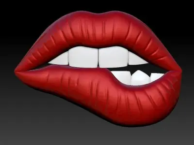 LIPS BITTEN DETAILED DECOR 3D print model