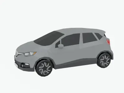 european car pack Low-poly 3D model