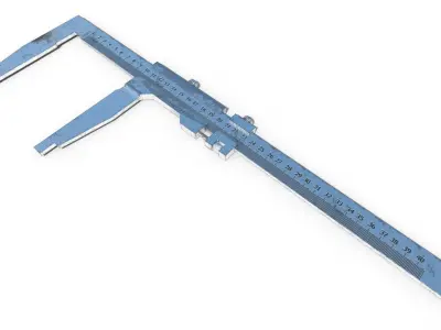 working Caliper PBR Low-poly 3D model