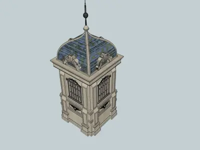 classical tower sketchup 3d model 3D model