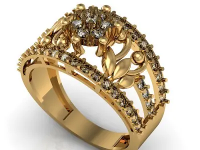 engagement ring 3D print model 26
