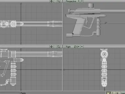 Paintball Marker - Speedball Type 2 3D model