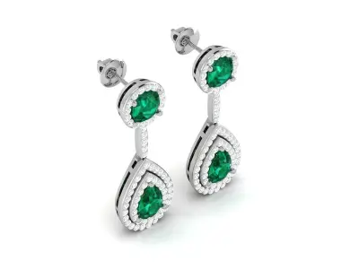 Women earrings 3D print model 6