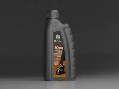 Realistic 3D Bike Engine Oil Bottle  High Quality Model 3D model