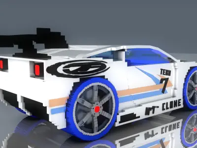 Minecraft Power Rage Car 3D Model V1 Free 3D model