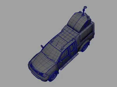 van 3D model nissan frontier pickup truck 3D model