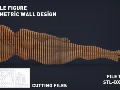 Female Figure Parametric Wall Art 3D print model