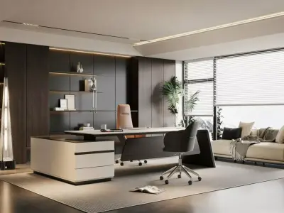 Modern Minimalist Office 3D model