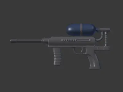 Paint Ball Gun Low-poly 3D model