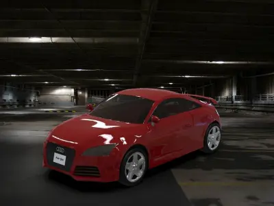 Audi tt rs coupe Low-poly 3D model