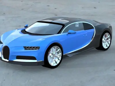Bugatti Chiron High Detailed V2 3D print model