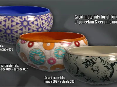 100 Porcelain and Ceramic smart materials for Substance Painter Texture