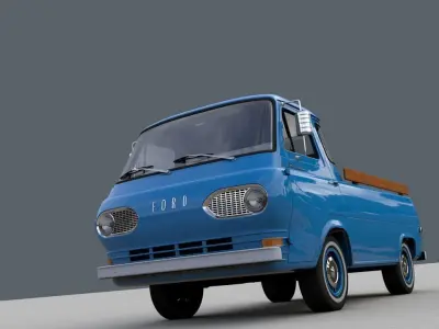 ECONOLINE E100 PICKUP 1962 3D model