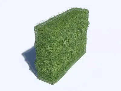 Hedge grass block Low-poly 3D model