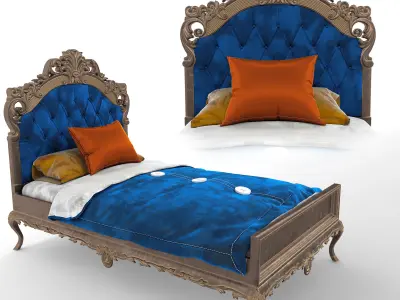 Venedik Bed Low-poly 3D model