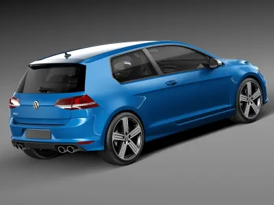 Volkswagen Golf VII R 2014 3D model
