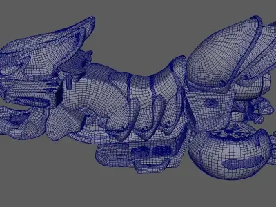 Flying car from a tv series 3D model