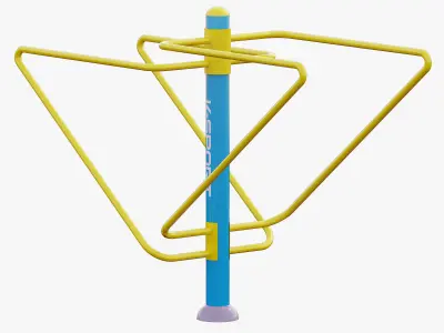 Outdoor Fitness equipments Collection 3D model