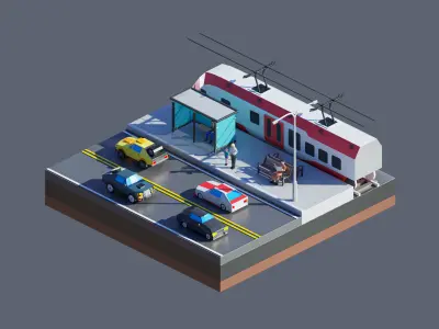 land 42A Low-poly 3D model