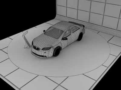 Booth Exhibition Stand a224a 3D model