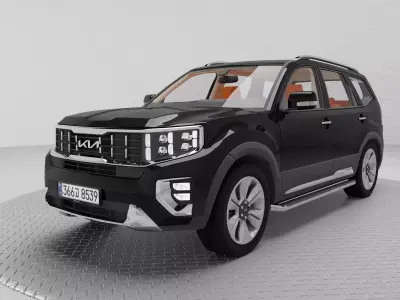 2022 KIA Mohave HQ Interior Low-poly 3D model