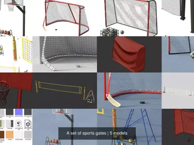 A set of sports gates 3D Model Pack