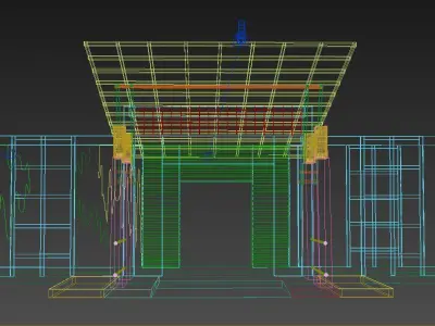 Modern Kiosk Stand 3D model