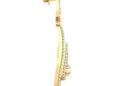 Women Earring 3DM STL OBJ FBX Render Details 3D print model shop