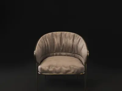 CHAIR MARBLE TABLE TABLE CANDLAND WINE BOTTLE STEPS BOOK Low-poly 3D model