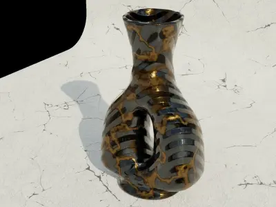 decorative flower vase interior Low-poly 3D model