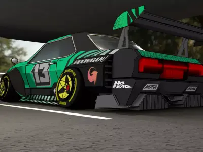 NISSAN Skyline stylized 3D model