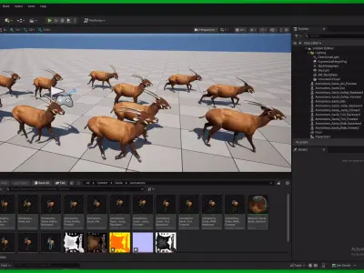 Saola Asian Unicorn Low-poly 3D model