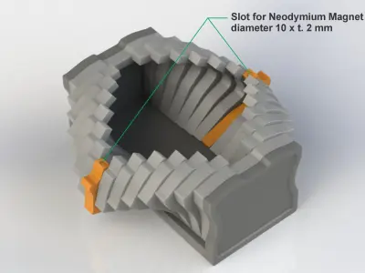 Storage Box with Ribs Like for Opening 3D print model