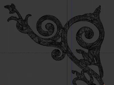 Classic decor ornament v-3D model 51 3D model
