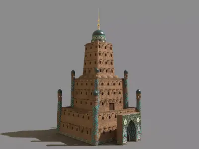 Central Asia House Low-poly 3D model
