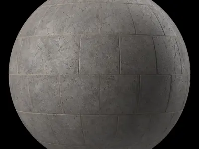 Tile Materials 33- Concrete Tiling By Gravel Sbsar Pbr Seamless Texture