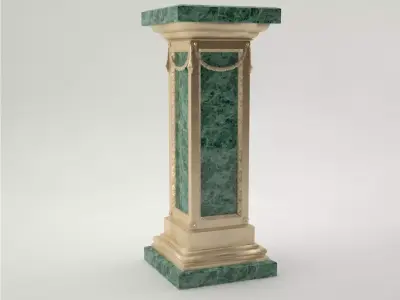 Pro - Pedestal Uffizi square column 3D model