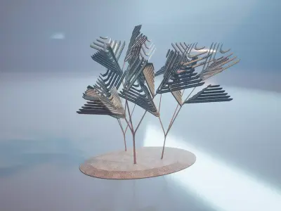Conceptual shrub S1Cv2 Low-poly 3D model