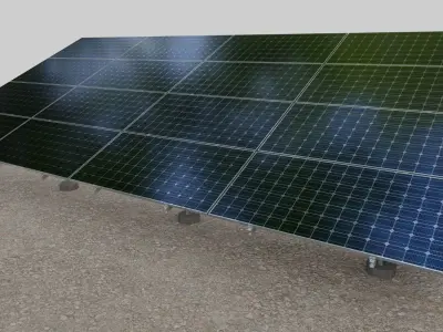 Solar Panel Steel Construction Type 10 3D model