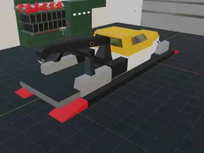 Low Poly Modular Car Body Designs Pack Free low-poly 3D model