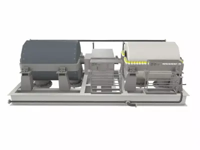 Ethylene Compressor Low-poly 3D model