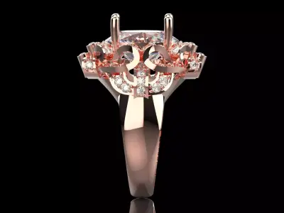 Bowknot Jewelry Ring A Symbol of Shine and Modern Design jr00243 3D print model